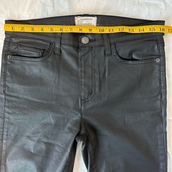CURRENT/ELLIOTT 31 The High Waist Ankle Skinny Jean Black Coated - Picture 2 of 7